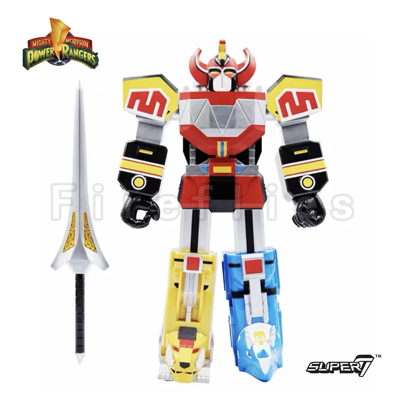 

11inches Super7 Power Rangers Action Figure Super Cyborg Megazord Original Anime Movie Model For Gift Free Shipping