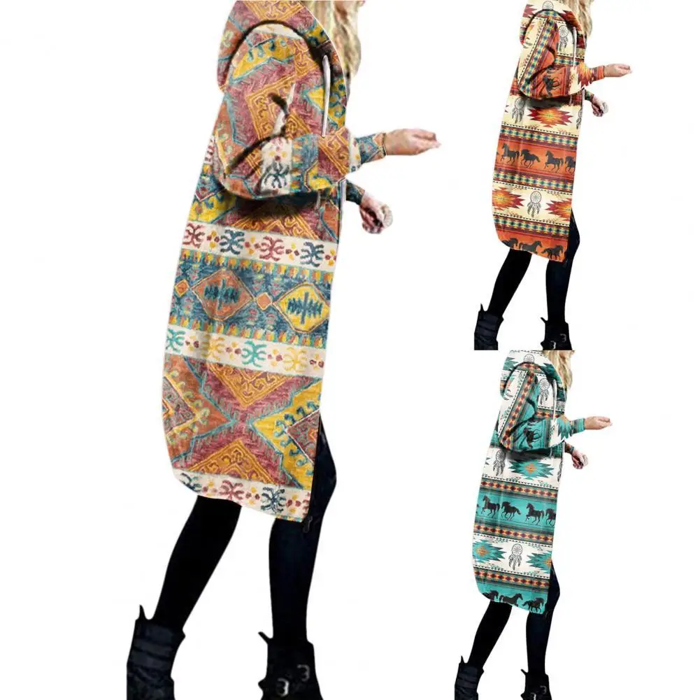 

Long Popular Cold-resistant Women Hoodie Jacket Outwear Lady Hoodie Zipper Closure for Outdoor