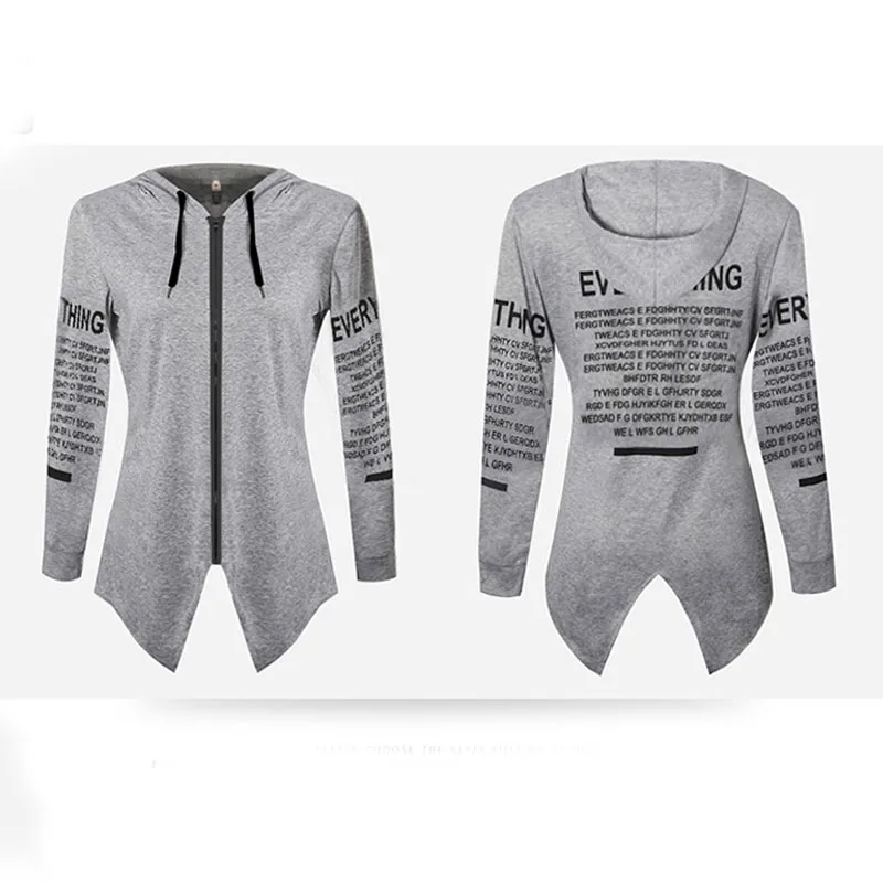 Outerwear Women Coat Autumn 2018 Hot Plus Size Hooded Jacket Long Print Loose Overcoat For Female Causal Sweatshirt | Женская одежда