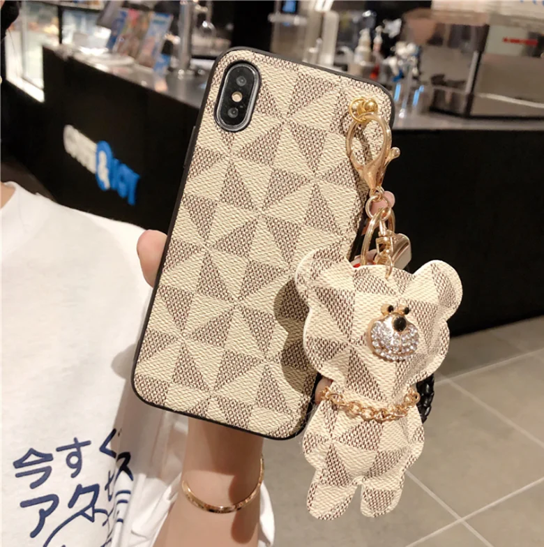 Милый чехол для телефона с объемным подвесным медведем Iphone 11 Pro X Xs Max Xr 10 8 7 Plus