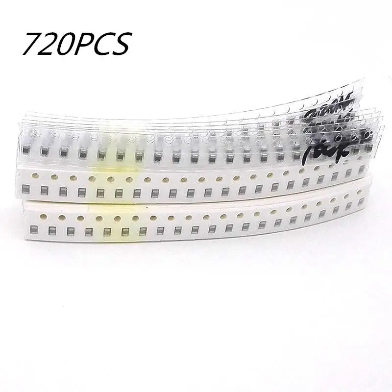 1206 SMD конденсатор в ассортименте 36 значений * 20 шт. = 7 1 пФ ~ 10 мкФ электронный набор