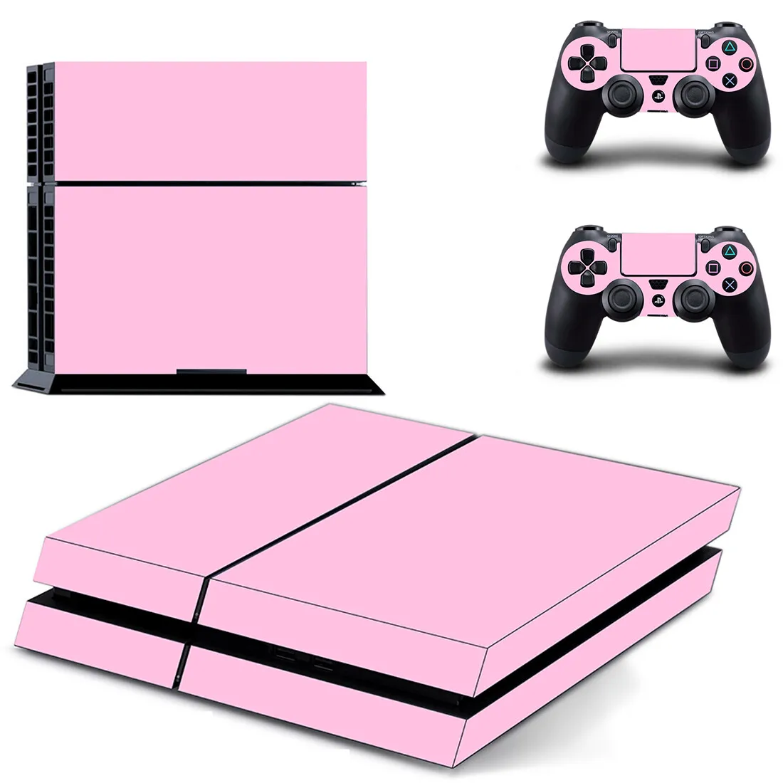 Pure Pink Color PS4 Stickers Play station 4 Skin Sticker Decal Cover For PlayStation 4 PS4 Console & Controller Skins Vinyl