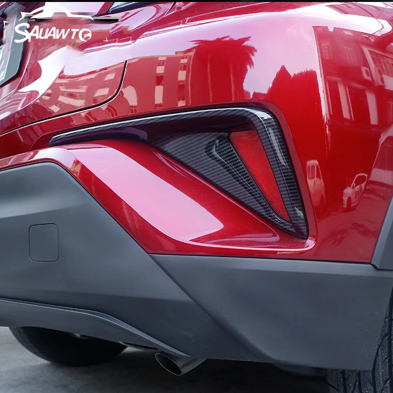 Для Toyota C-HR CHR углеродное волокно передний/задний противотуманный светильник накладка задний бампер противотуманный светильник