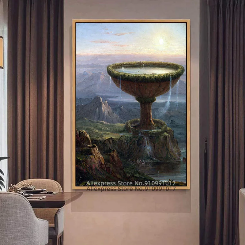 Титановые бокалы окрашенные Томасом Коулом в 1833 искусство живопись настенная