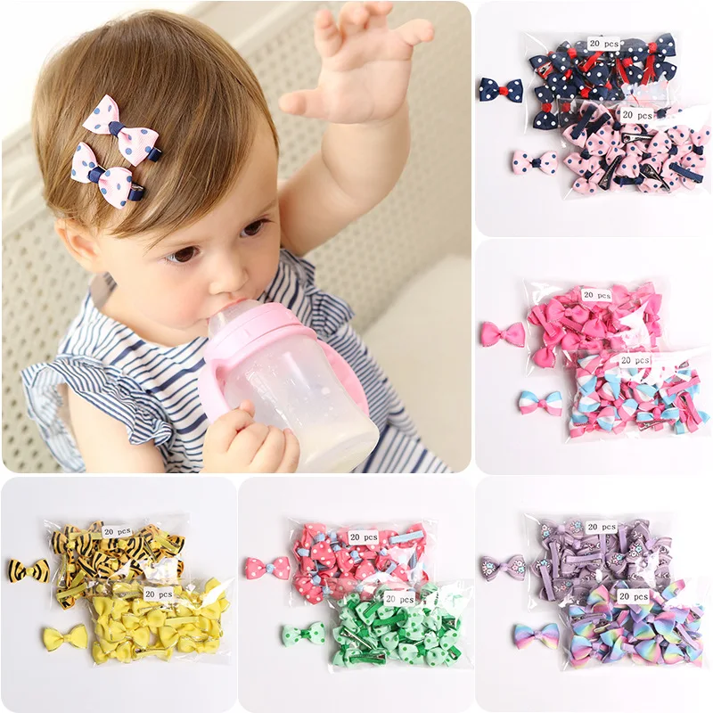 Детские заколки для волос с бантом 40 шт./лот 4 см| |