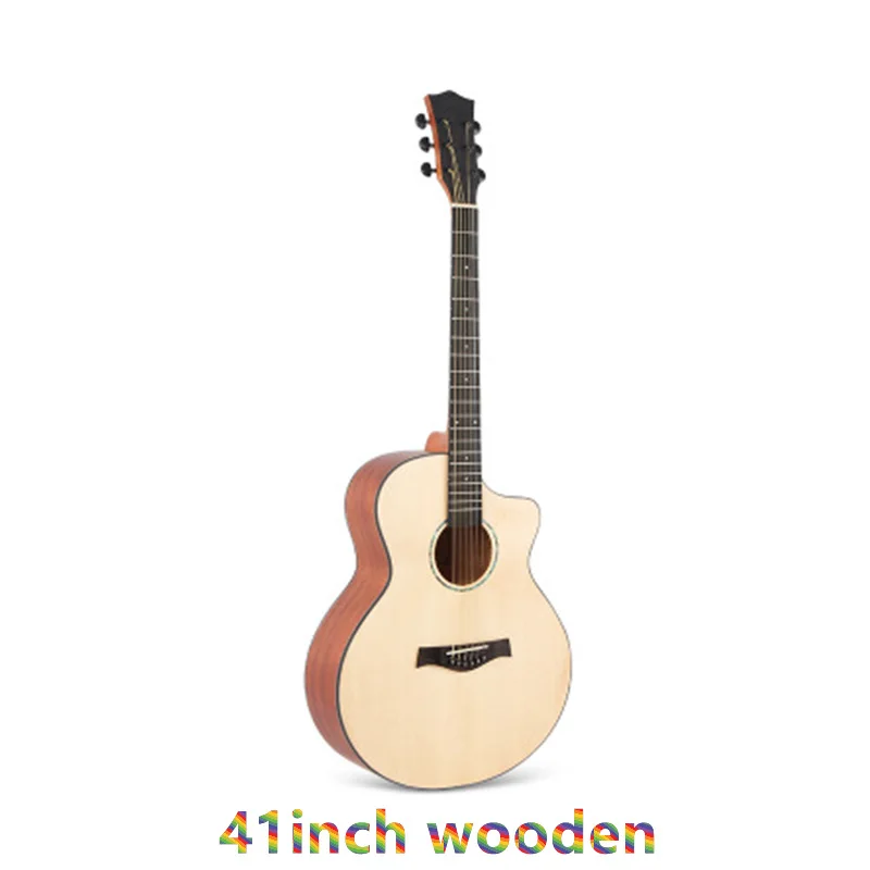 41 дюймов в разрезе гитары 6 Строки народном стиле GuitarMatte отделка Массив ели Сапеле