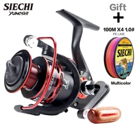 siechi 2021 new fishing reel spinning 1000 7000 series metal spool spinning wheel for sea fishing carp fishing carretilha pesca