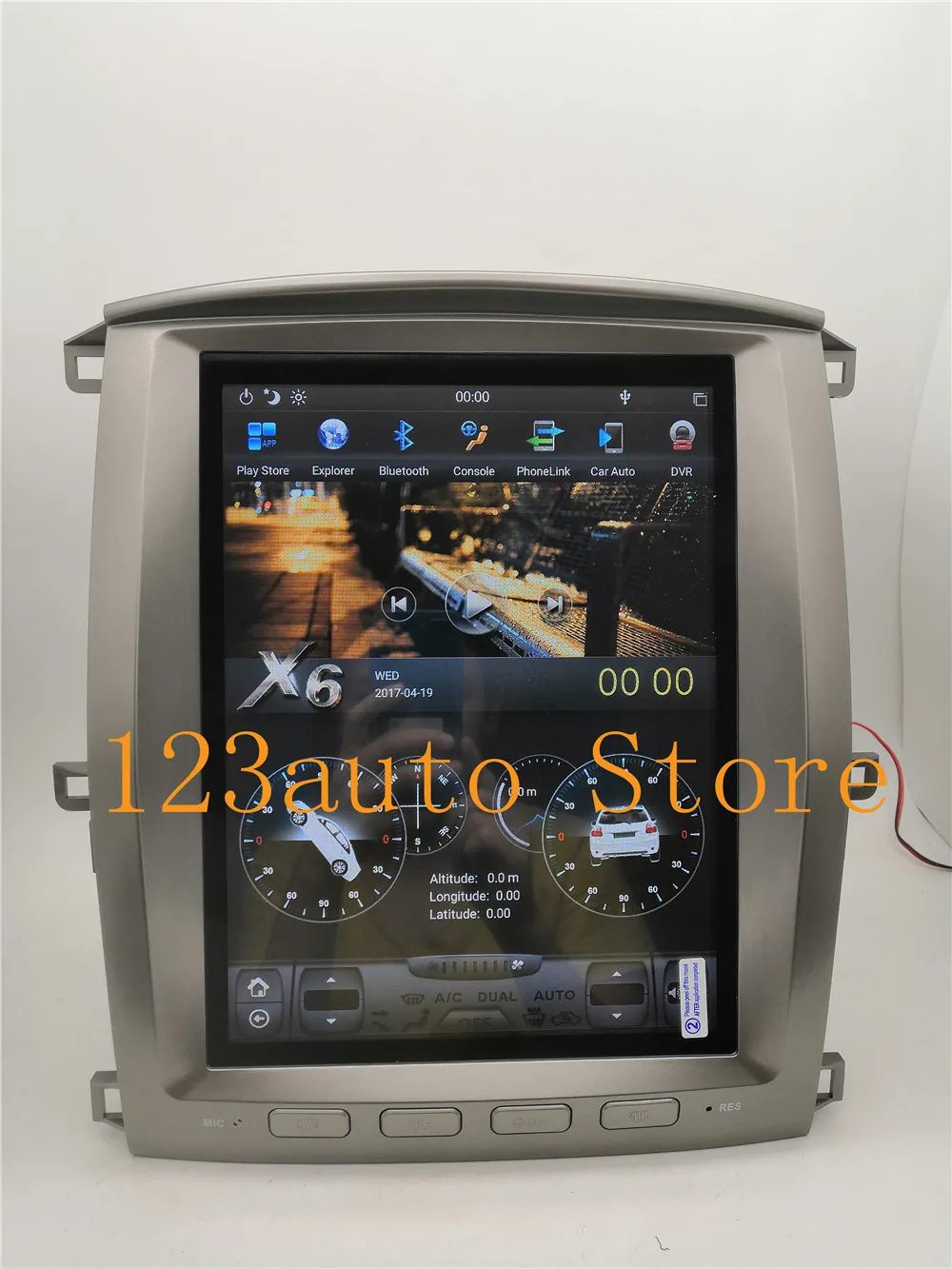 12,1 ''PX6 CARPLAY Tesla стиль Android 8,1 автомобильный DVD gps навигационный плеер для TOYOTA LAND CRUISER LC100 lexus LX470 2002-2007