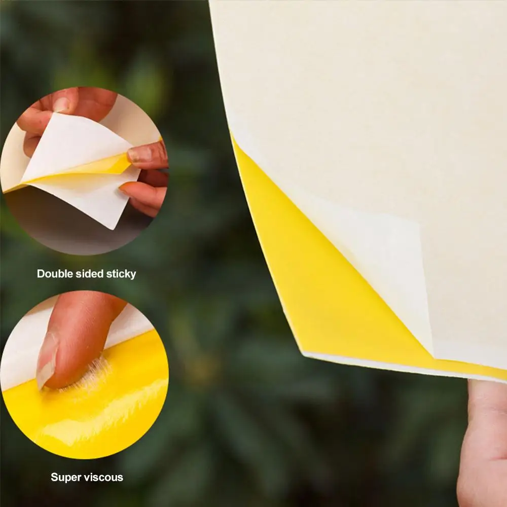 Сильный ИНСЕКТИЦИДНЫЙ приманка 20 шт. липкая насекомые доска желтая Двусторонняя