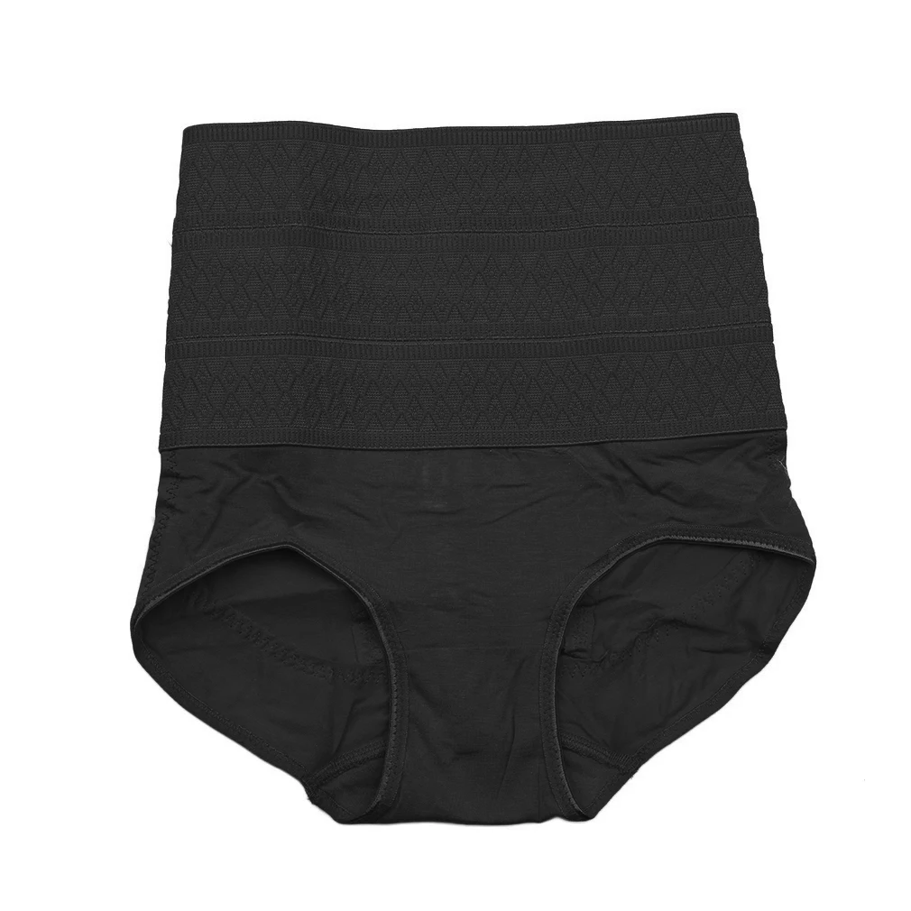 Женское нижнее белье с высокой талией бесшовное из дышащего хлопка для похудения