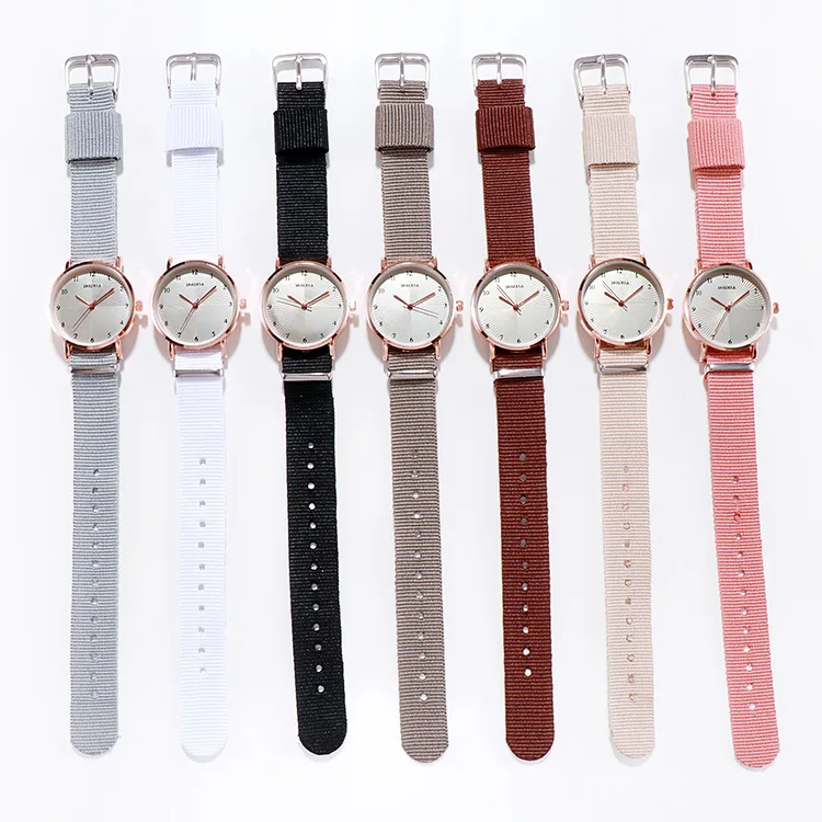 JBRL простые текстильные модные детские часы с ремешком для девочек часики подарок