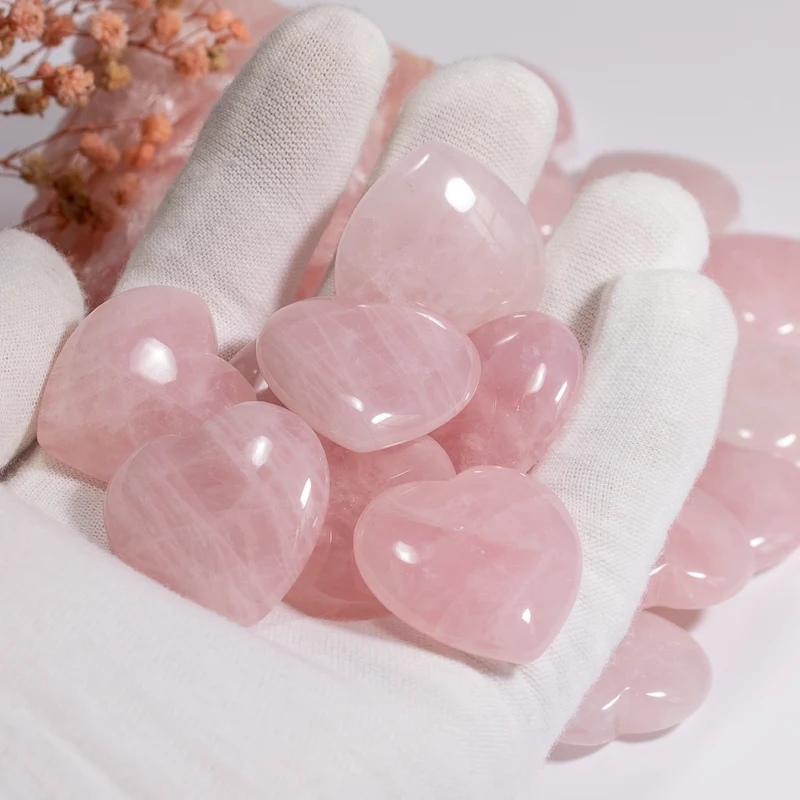 1 шт. натуральный розовый кристалл кварца драгоценного 30 мм Сердечная чакра