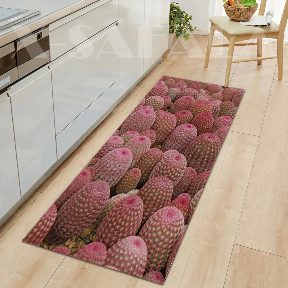 

Color 3D Print Kitchen Mat Long Strip Bedroom Entrance Doormat Home Floor Decoration Living Room Carpet Bathroom Non-Slip Rug-9
