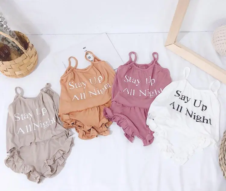 Зимняя одежда для мальчиков и девочек пижамные комплекты маленьких жилет штаны