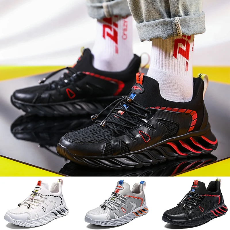 

Мужские кроссовки для бега, черные или белые удобные кроссовки для занятий спортом на открытом воздухе