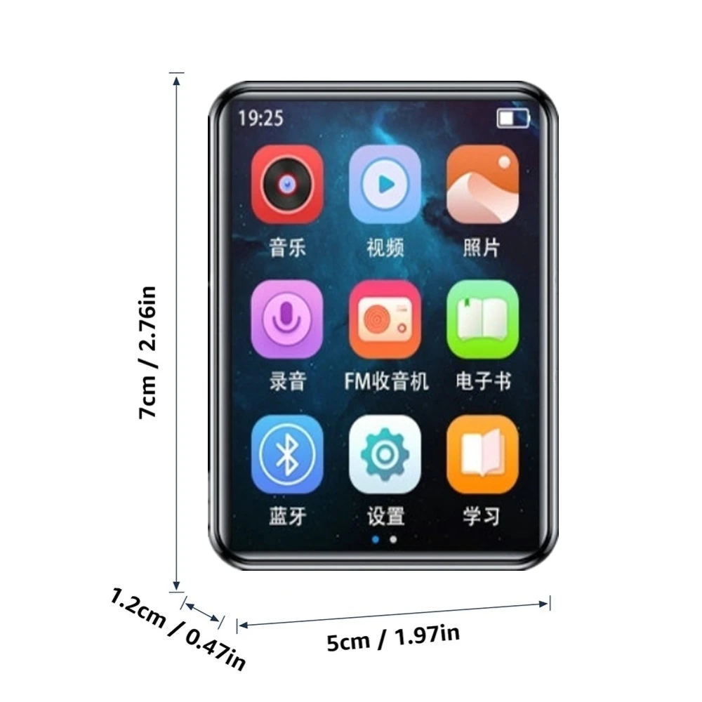 Новинка 2022 металлический MP3-плеер с Bluetooth 5 0 полноразмерный сенсорный экран