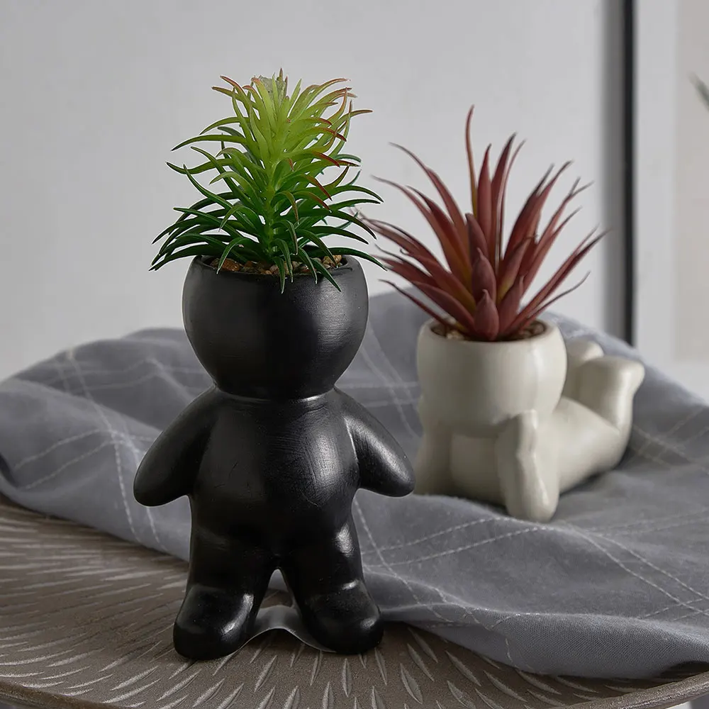 Человекоидный керамический цветочный горшок 1 шт. креативный современный дизайн