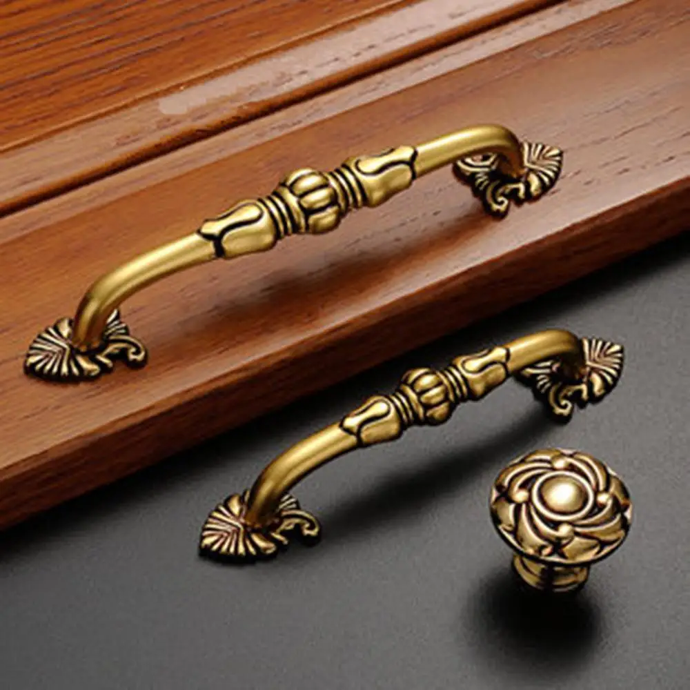 Ящик для шкафа из чистой меди ручка дверей американский стиль Европейский новый