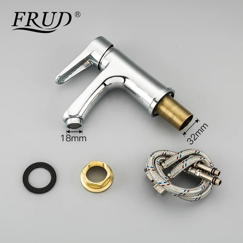 

FRUD brass faucet bathroom water tap chrome plating bubble water cold and hot sink faucet