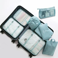 8 pieces set travel storage organizer bags suitcase packing set storage cases portable luggage organizer womens cosmetic bag
