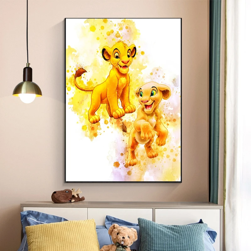 Настенный постер и печать Король Лев Disney холщовая живопись настенная для