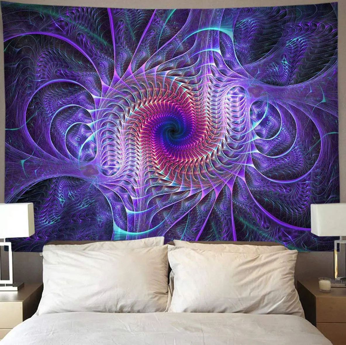 

New Purple tie dye Psychedelic Trippy Art Wall Tapestry Hippie Art Home Decor
