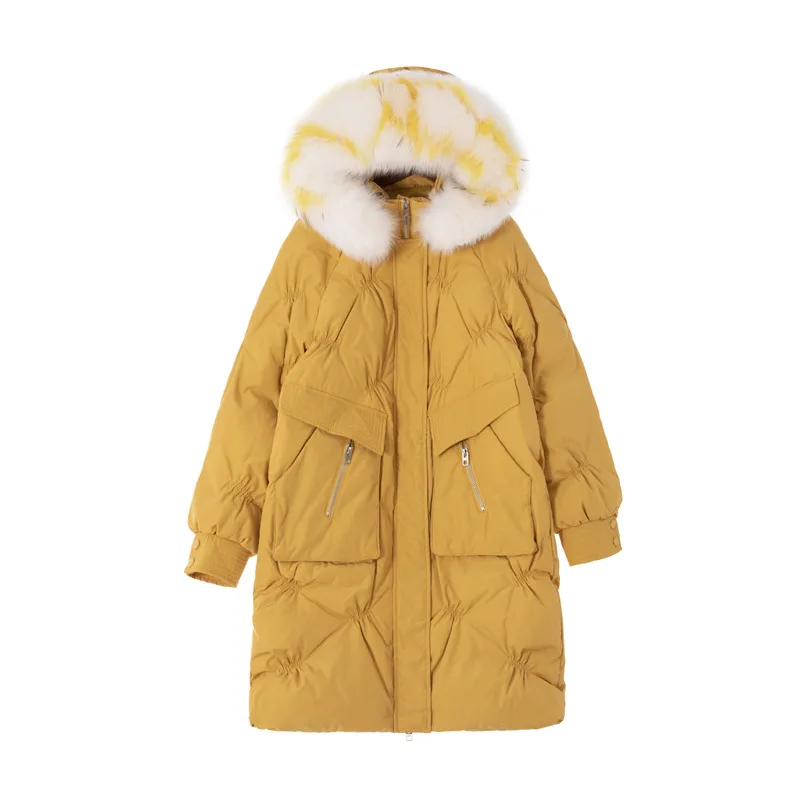 Парка женская зимняя х-длинная с лисьим мехом VF9103 | Женская одежда