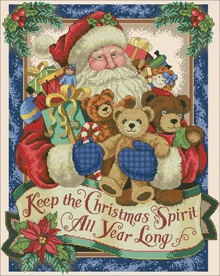 

23-DIM08638,-a gift from SANTA.-14CT Counted Cross Stitch 11CT 14CT 18CT DIY Cross Stitch Kits Embroidery Needlework Sets