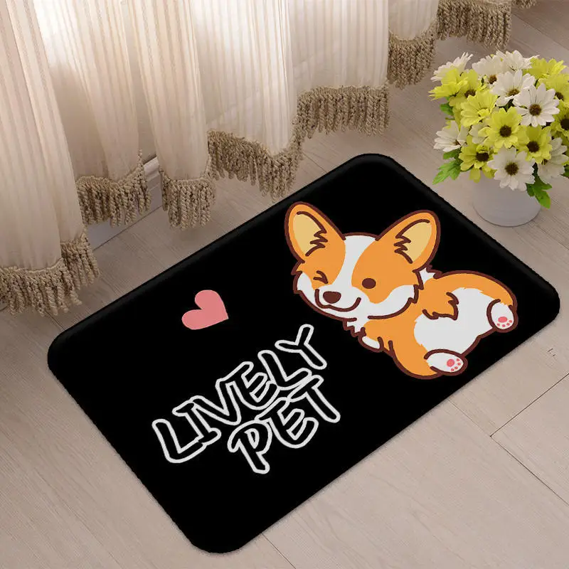 

Pet Dog Mats Cartoon Cute Entrance Doormats Bath Belcony Hallay Living room Floor Rugs Non-slip Washable Drop Shipping Carpets