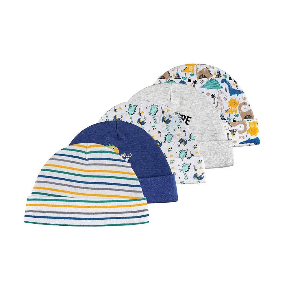 5pcs/lot Baby Hats 100% cotton Printed &amp Caps For 0-6 Months Newborn Accessories Dropshipping ropa de bebe Roupas | Детская одежда и