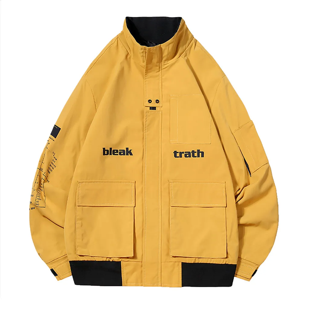 Мужская Осенняя Повседневная модная однотонная толстовка на молнии мужские