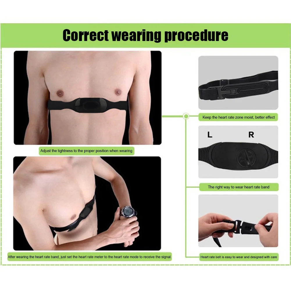 

Bluetooth 4.0 Heart Rate Detector Adjustable Waterproof Wireless Sport Chest Belt Band ALS88