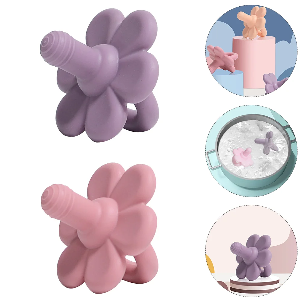 

2pcs Newborn and Infant Pacifiers Pacifiers with Flower for Babies
