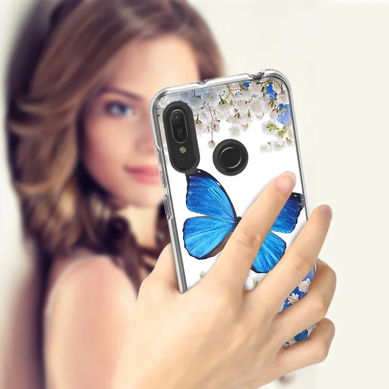 Butterfly Armor Case For Huawei Y6 Prime Y9 2019 Clear TPU Bumper Cover Y5 Pro Shockproof | Мобильные телефоны и