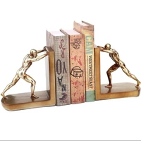 european retro arts character bookends statue sports figure book end art figurines resin craft home decoration accessories r2597