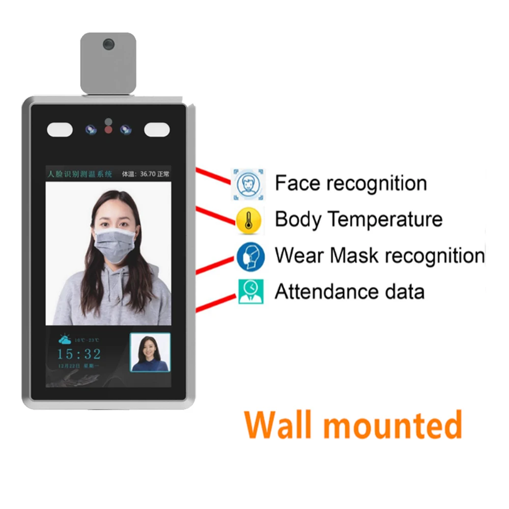 Термо система распознавания лица при температуре тела камера термографирования