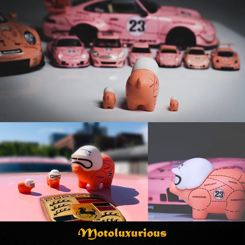 

Pink pig super cute doll 64 / 43 / 18 ratio high quality silica gel color box packaging can be placed