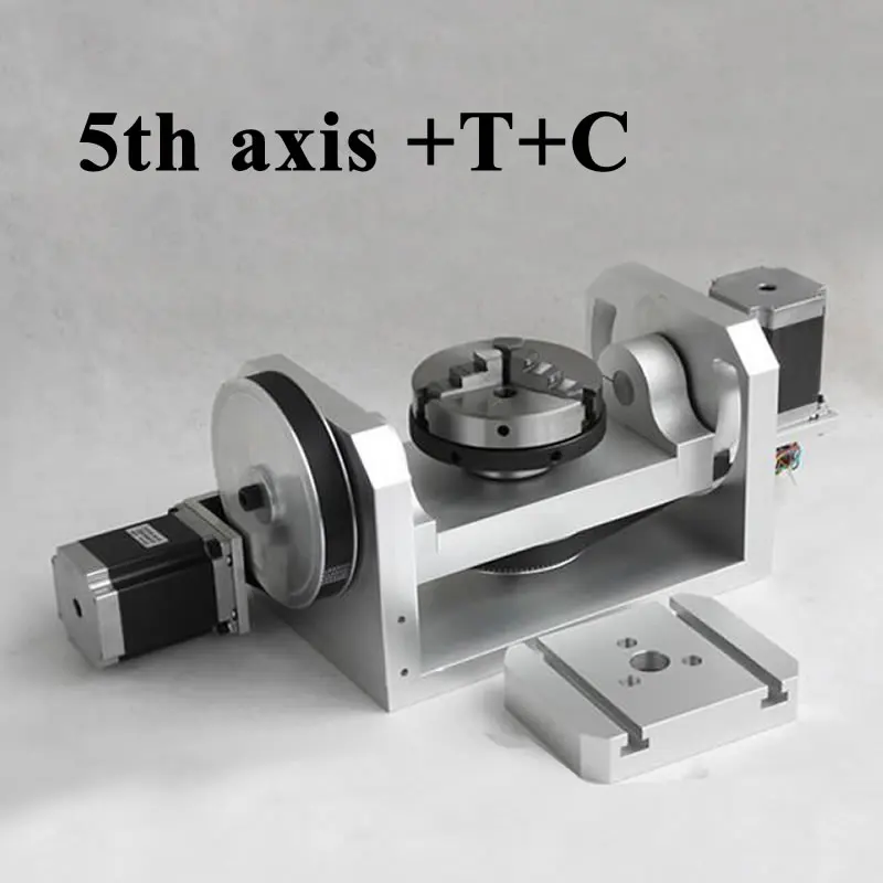 

DIY ЧПУ 5th 4th поворотные оси с Чаком со столом для станка с ЧПУ 3020 3040 6040 Маршрутизатор резьбы по дереву фрезерный станок с ЧПУ