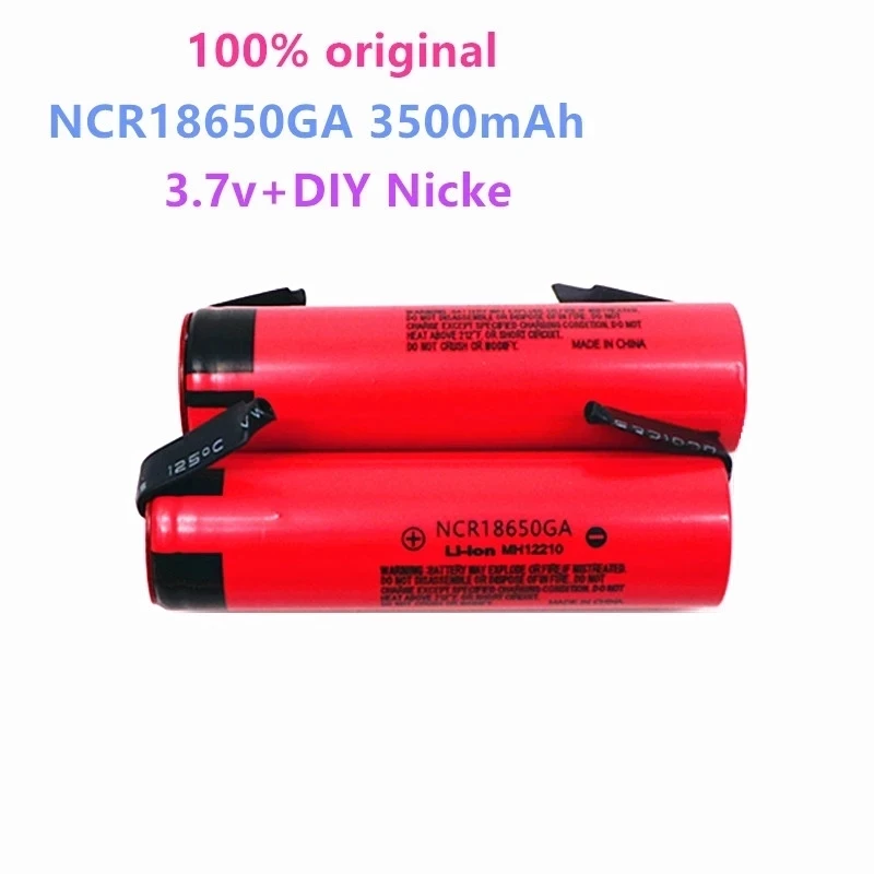 100% Original NCR 18650GA 30A discharge 3.7V 3500mAh 18650 rechargeable battery toy flashlight lithium + DIY Nickel | Электроника