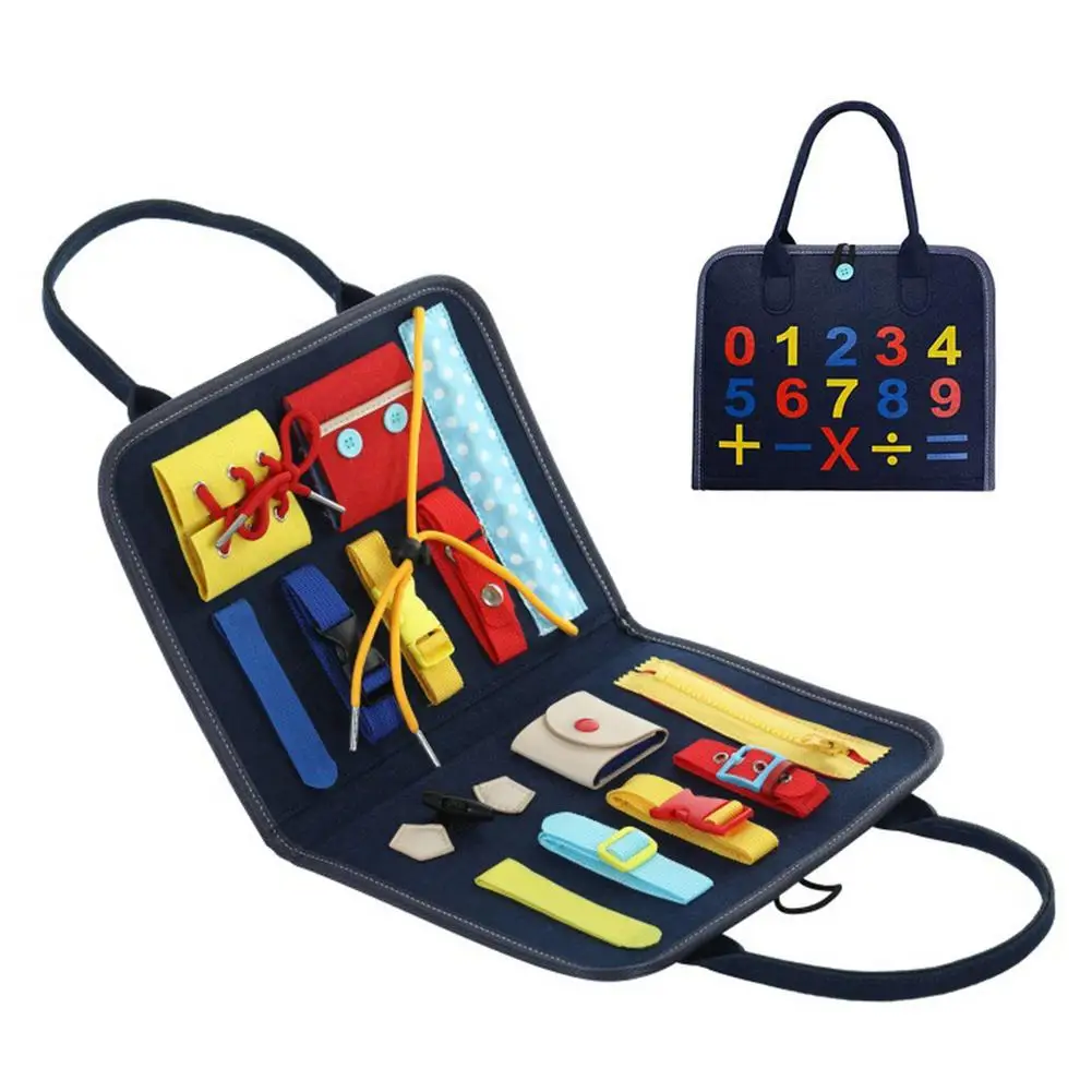 

Children Montessori Toy Early Educational Math Learning Toys Baby BusyBoard Sensory Develop Basic Life Skills Girls Boy Gift