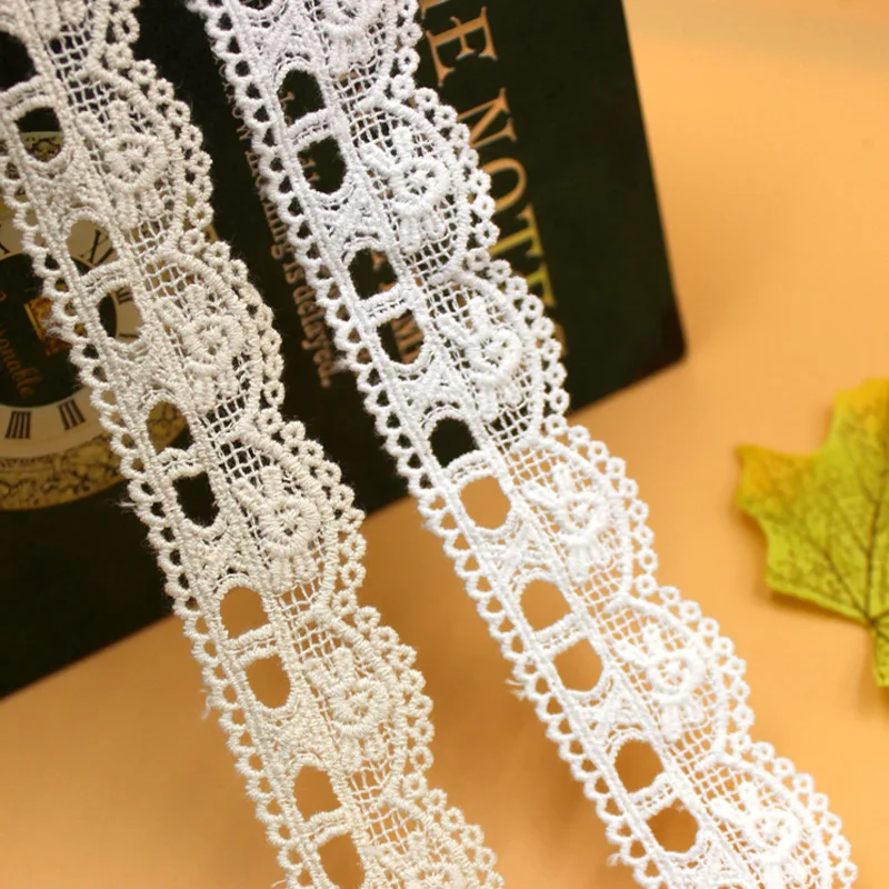 3 ярда/Лот ширина см кружевная отделка белого и бежевого цветов Водорастворимая