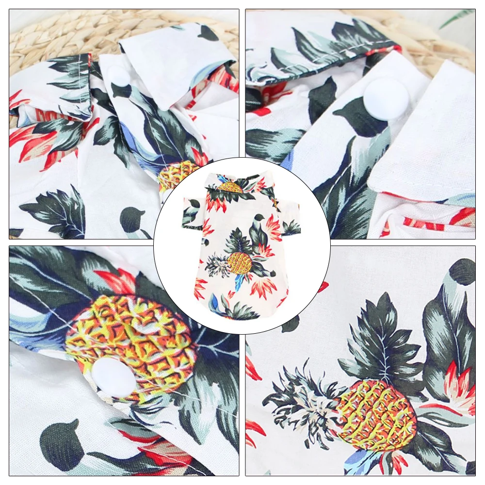 Одежда для питомцев футболка с цветочным рисунком маленьких больших собак