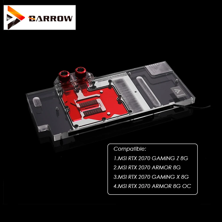 Барроу MSI RTX 2070 GAMING Z 8G X 8G ARMOR 8G OC видеокарта водяного блока кулер 5v 3 pin header AURA материнская плата BS-MSGZ2070-PA