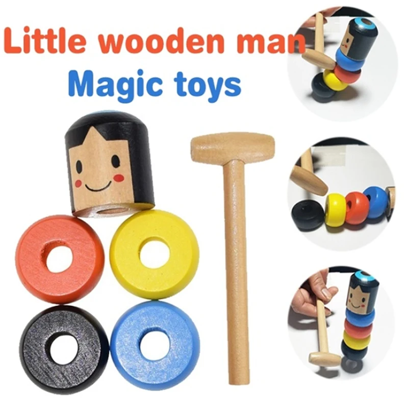 Деревянная небьющаяся магическая игрушка дарума для мужчин волшебные трюки