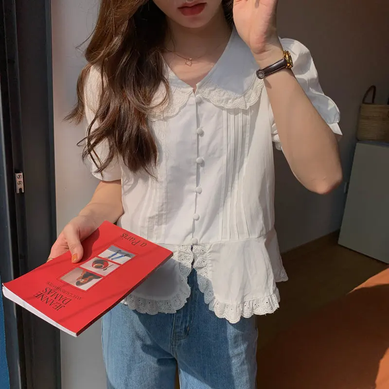 

Comelsexy Streetwear Office Lady 2020 Lapel Stylish High Quality Minimalist Hot Tops All Match Shirts Sweet Summer Blouses