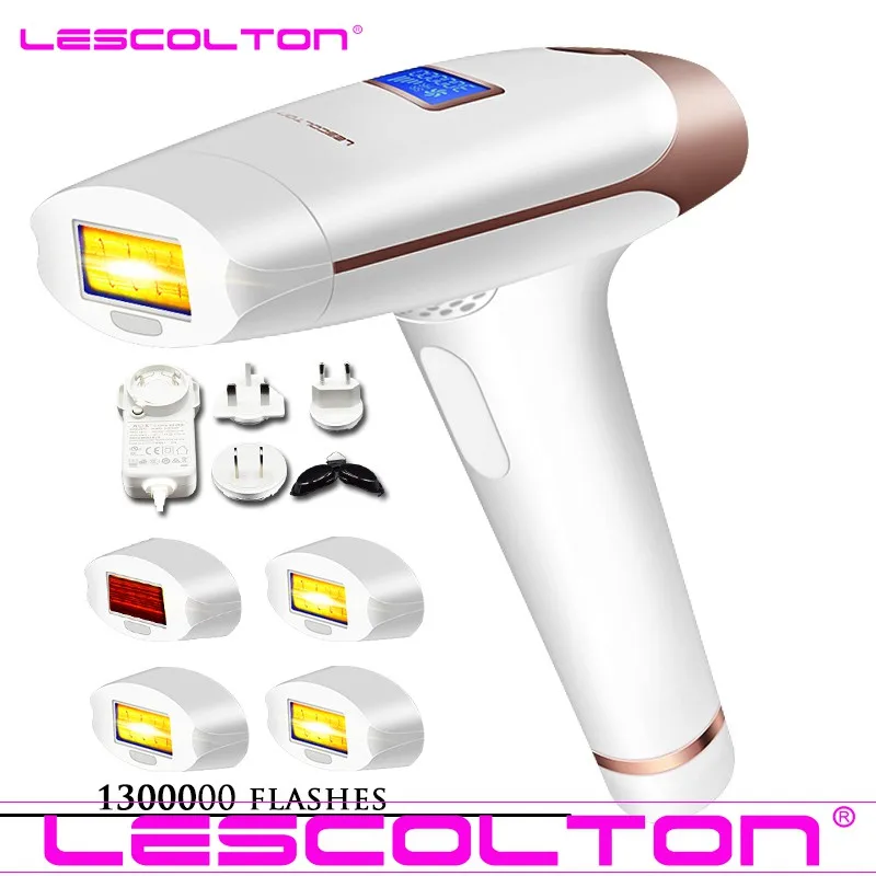 Five head white Lescolton 5в1 1300000 импульсный IPL лазерный эпилятор устройство для постоянного удаления волос IPL лазерный эпилятор для подмышек - Цвет: Five head white