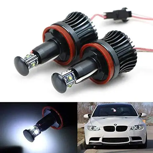 

BOWENX HALO RING H8 CREE LED Angel Eye 360-Degree Halo Bulb Light Lamp Xenon White for BMW E60 E61 E90 E92 E70 E71 E82 E89