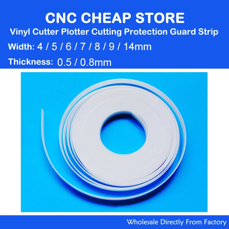 

20M x 4 5 6 7mm 8mm 9mm 14mm width Cutting Plotter Blade Guard Strip Roland Graphtec Mimaki GCC China Liyu Redsail Vinyl Cutter