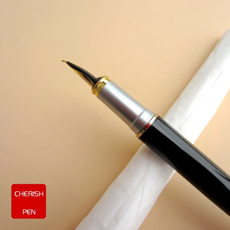 Jinhao 9009 роскошный Агат красный и золотой зажим 1 0 мм Изогнутый наконечник