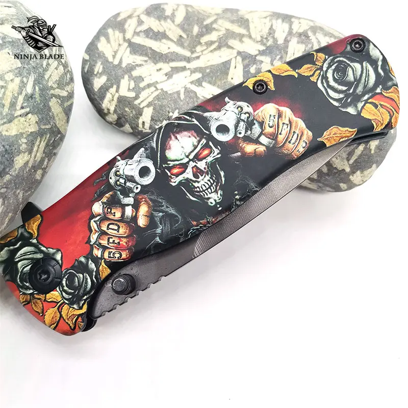 Нож рыцарь среднего века Джек складной нож череп Gunner инструмент для